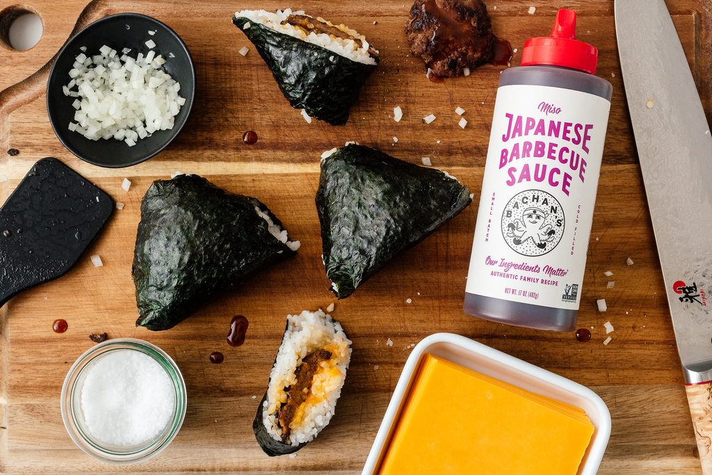 Miso Cheeseburger Onigiri Miso Cheeseburger Onigiri