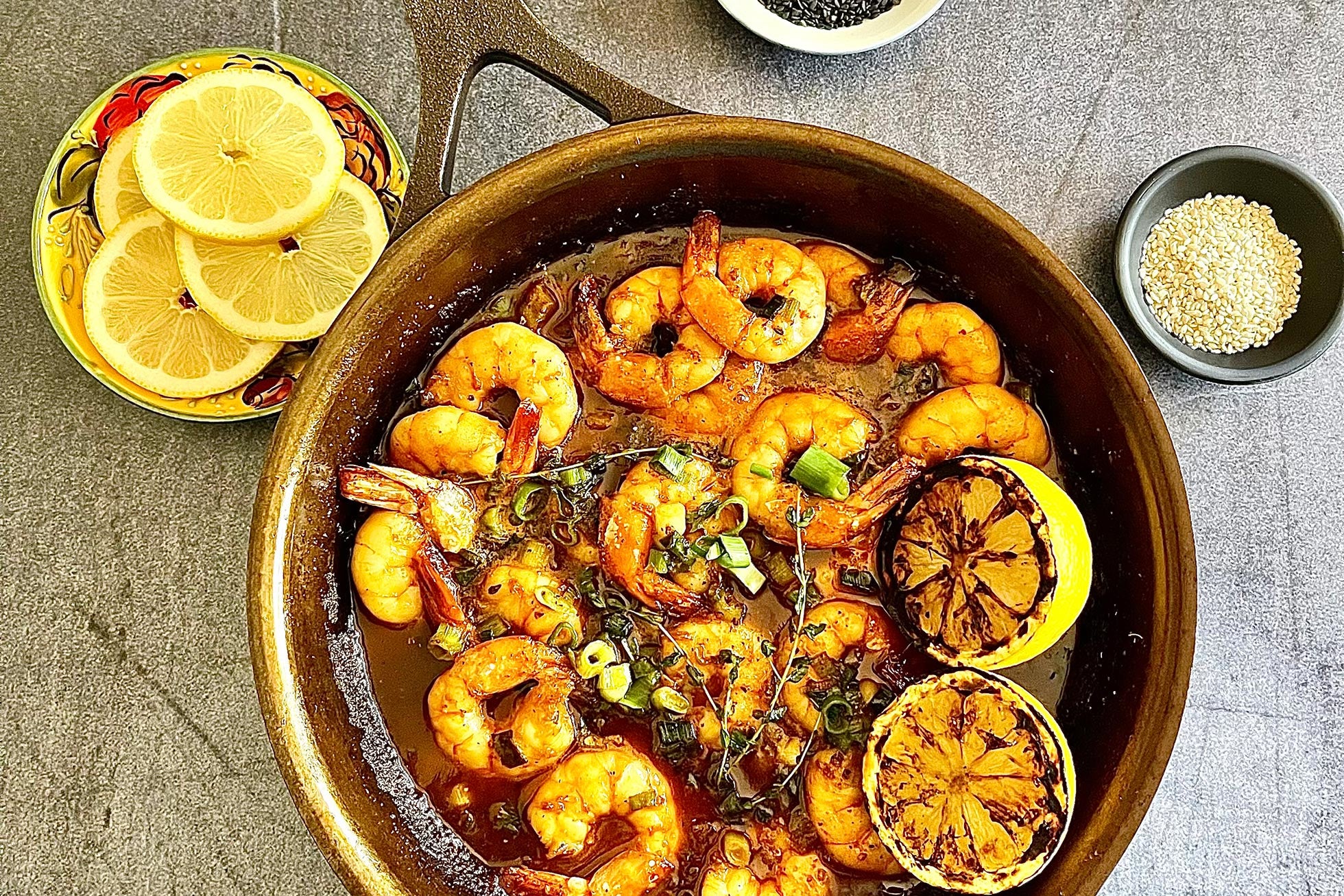 Skillet BBQ Shrimp Recipe + Homemade Barbecue Sauce!