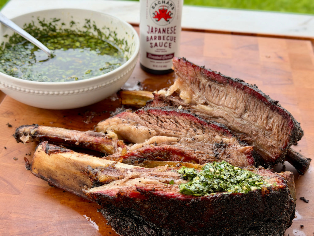 Smoked Beef Ribs with Chimichurri