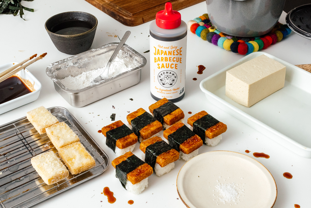 Spicy Fried Tofu Musubi