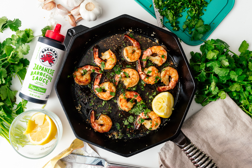 Pan Fried Yuzu Garlic Shrimp